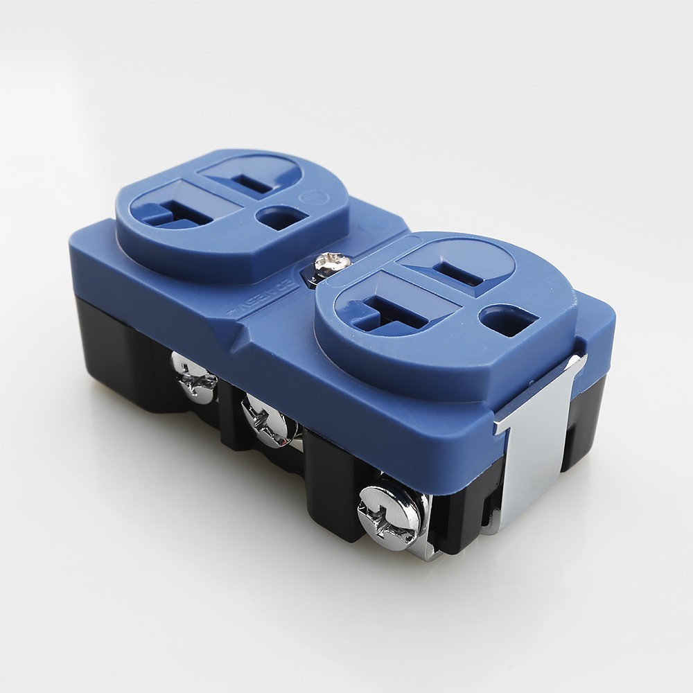 US Duplex Position Receptacle AC Wall Outlet Copper Socket Power Distributor DIY