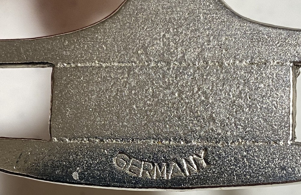 Vintage German Wind Up Clock Key Square Hole Silver Tone