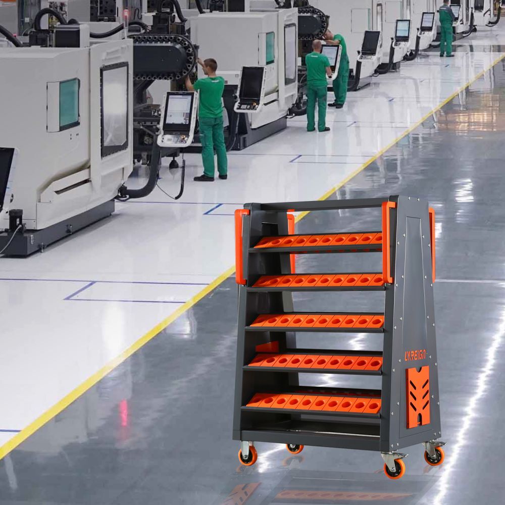 Rolling CNC Tool Carts CNC Tool Storage Rack CNC Mobile Tool Cabinet Tool Rack