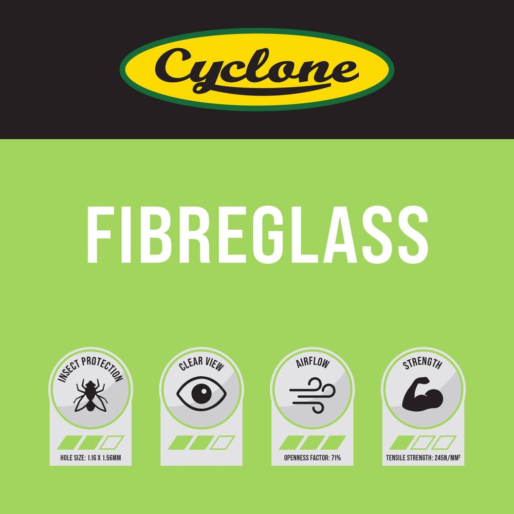 Cyclone 1220m x 6m Fibreglass Flyscreen