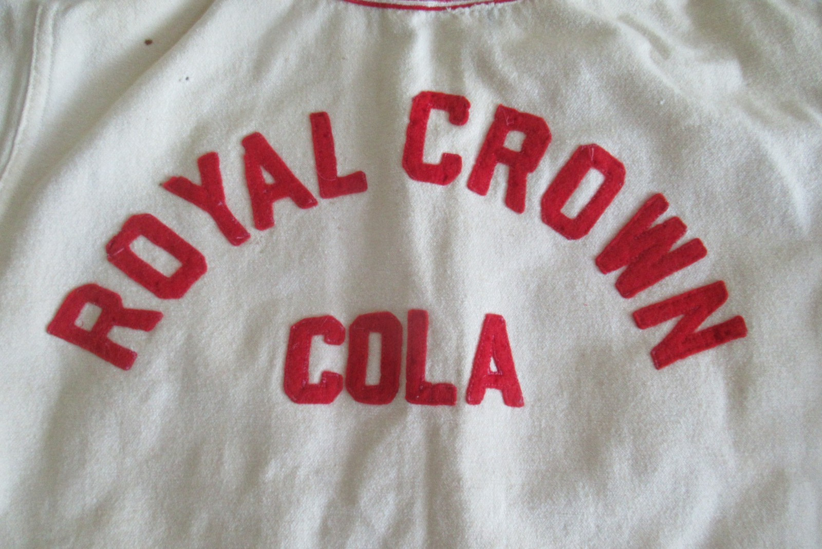 1950's RC ROYAL CROWN COLA Wool Complete Baseball Uniform Spikes, Top, Pants Hat