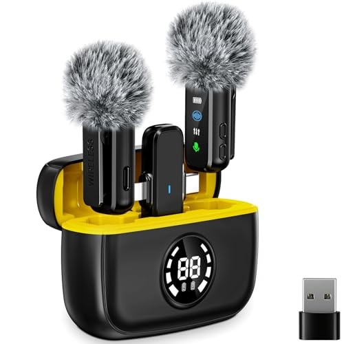 3 in 1 Wireless Lavalier Microphone for Android/Tablets/PC Intelligent Noise