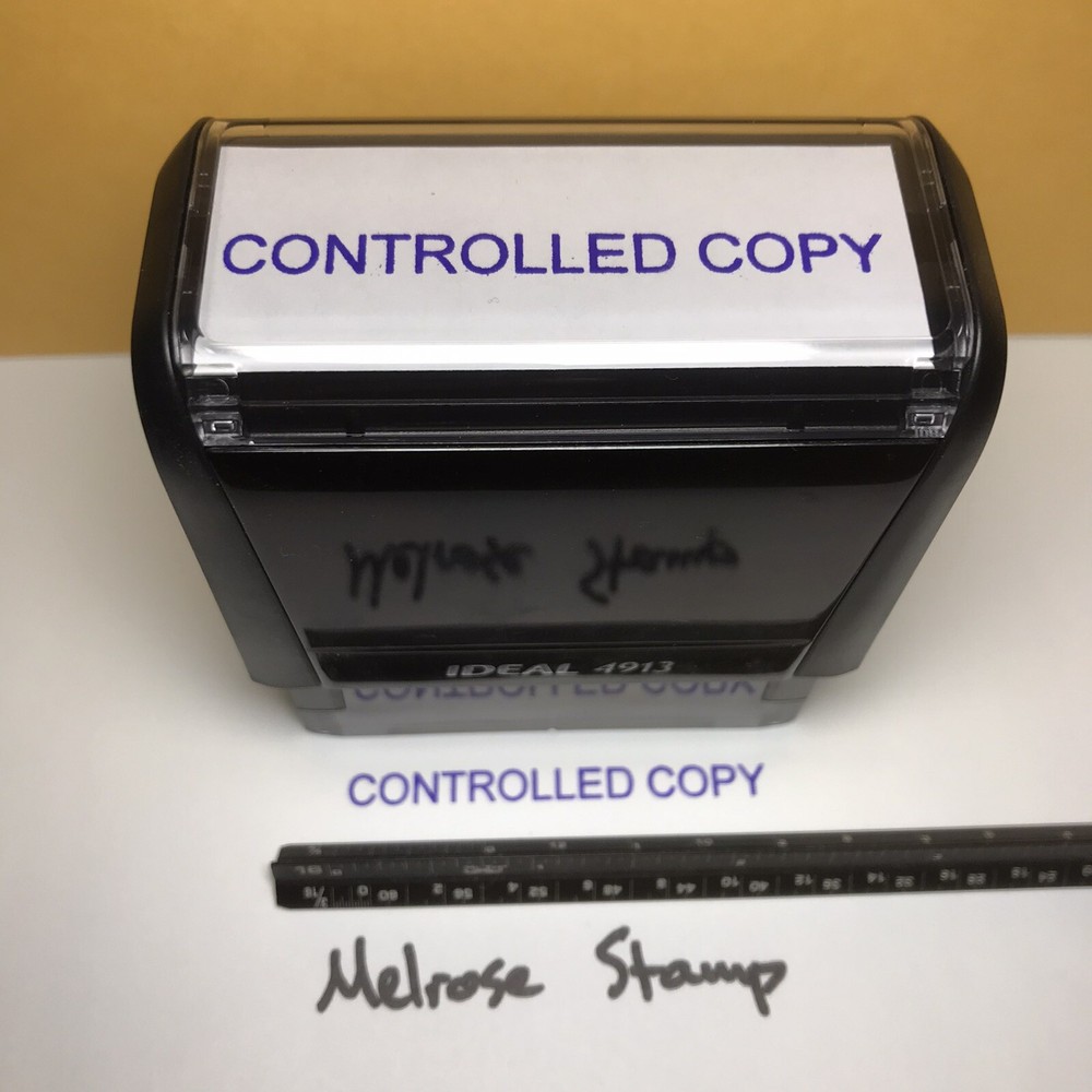 Controlled Copy Self Inking Stamp Purple Ink Ideal 4913