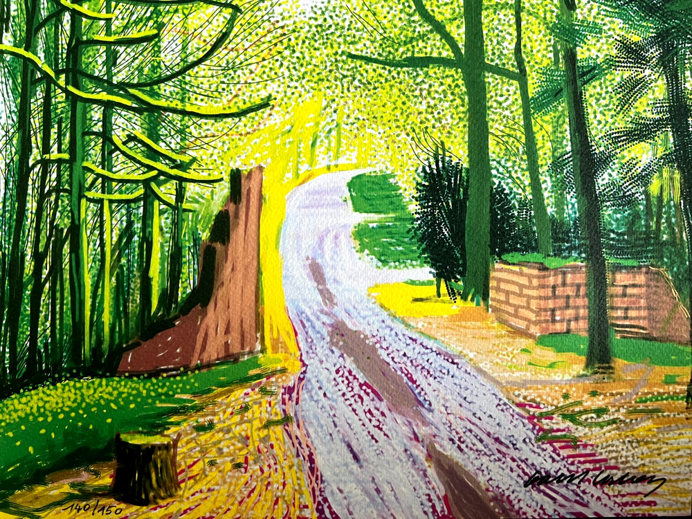 David Hockney Lithograph COA Original Signed Op Numbered Limited &