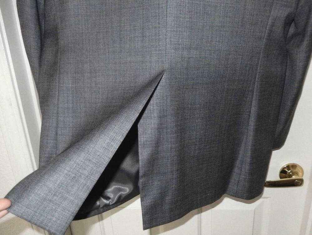 Chaps 100% Wool Blazer Sport Coat-44L, gray