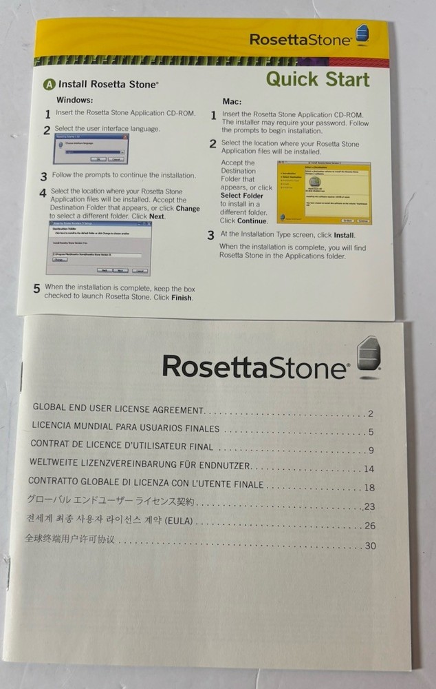 Rosetta Stone Arabic Levels 1-3 Version Interactive Software CDs w/ New Headset