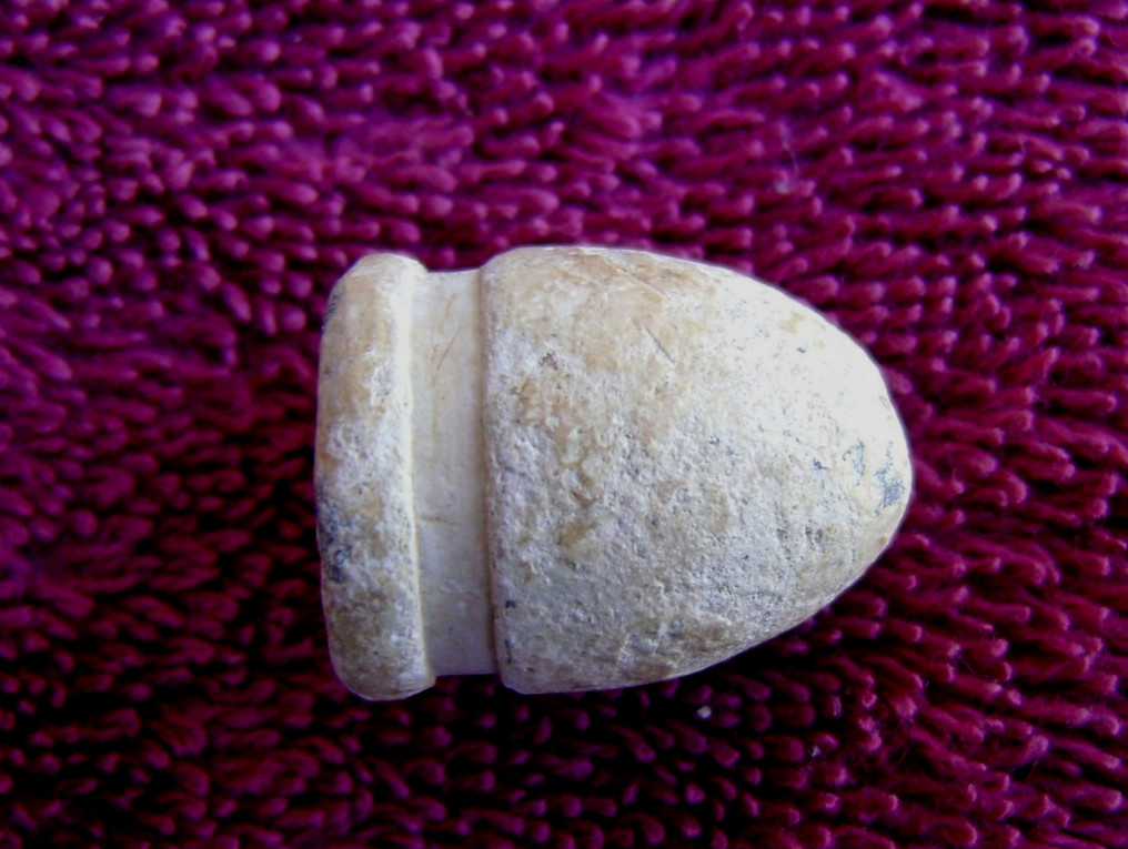 DUG CIVIL WAR CONFEDERATE FRENCH LOW BASE TRIANGLE BULLET (PORT HUDSON)