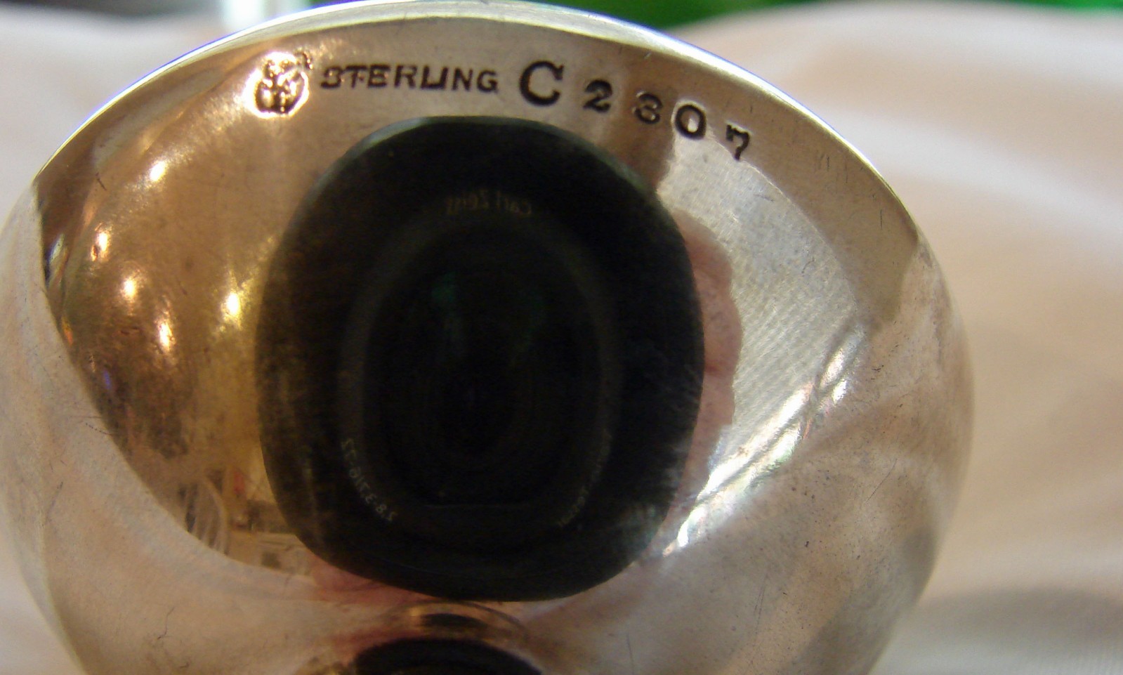 ABP CUT GLASS CRYSTAL AND STERLING SILVER STOPPER