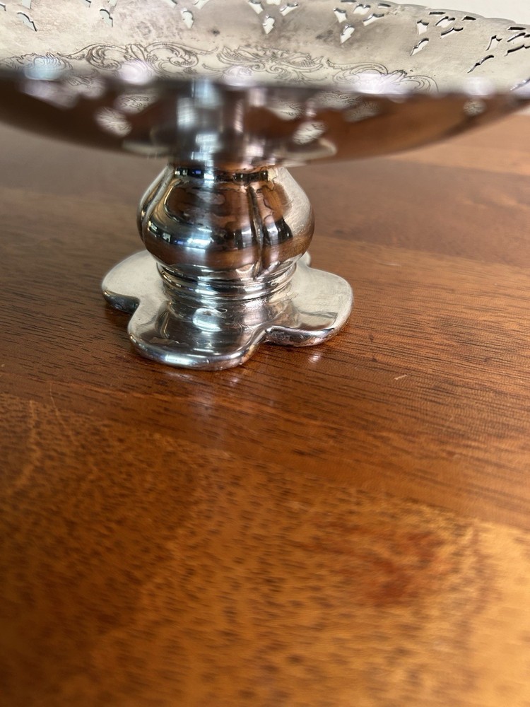 Silver plate pedestal Dish