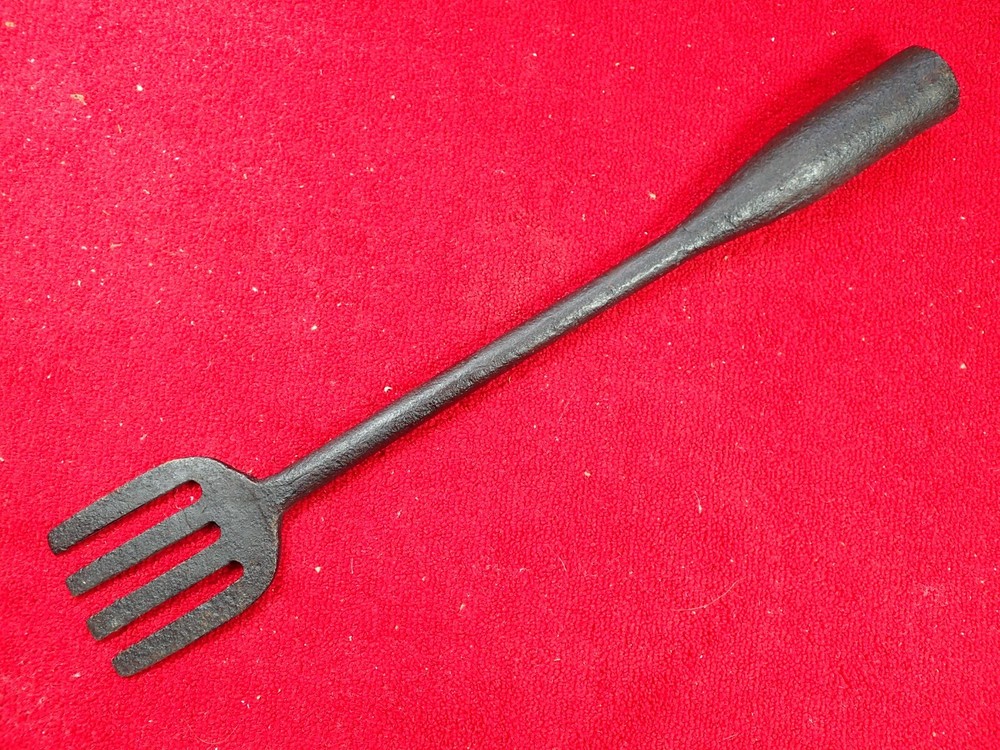 Primitive Antique Hand Forged Frog Fish Eel Gig with Socket End