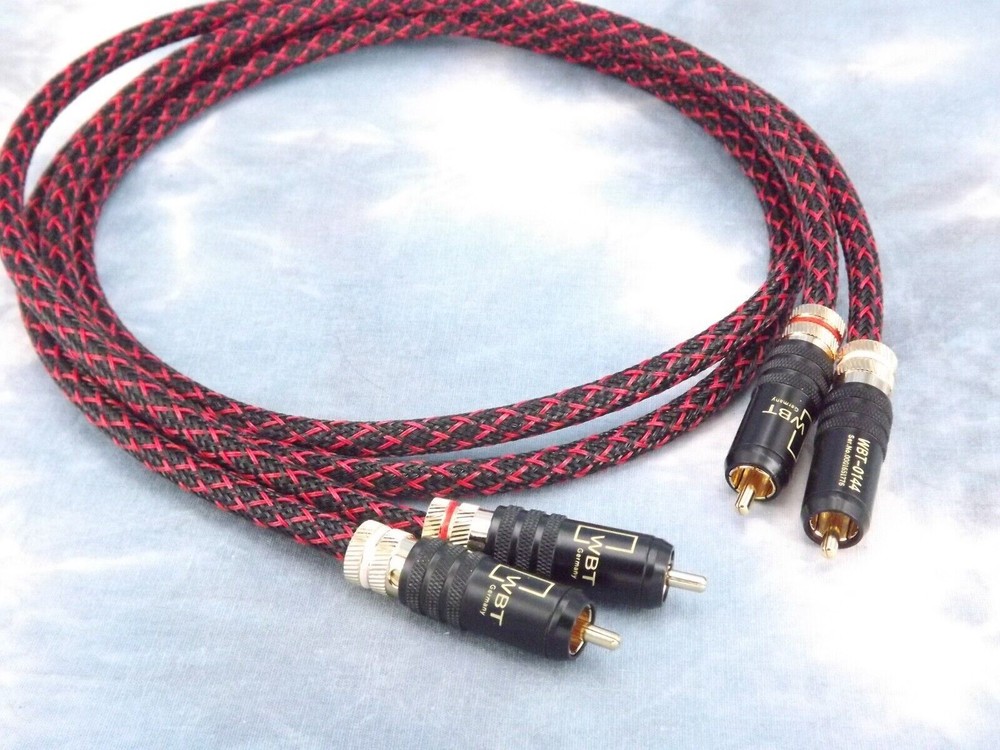 Maze Audio Reference Series Locking RCA Patch Cables Interconnects Red/Black