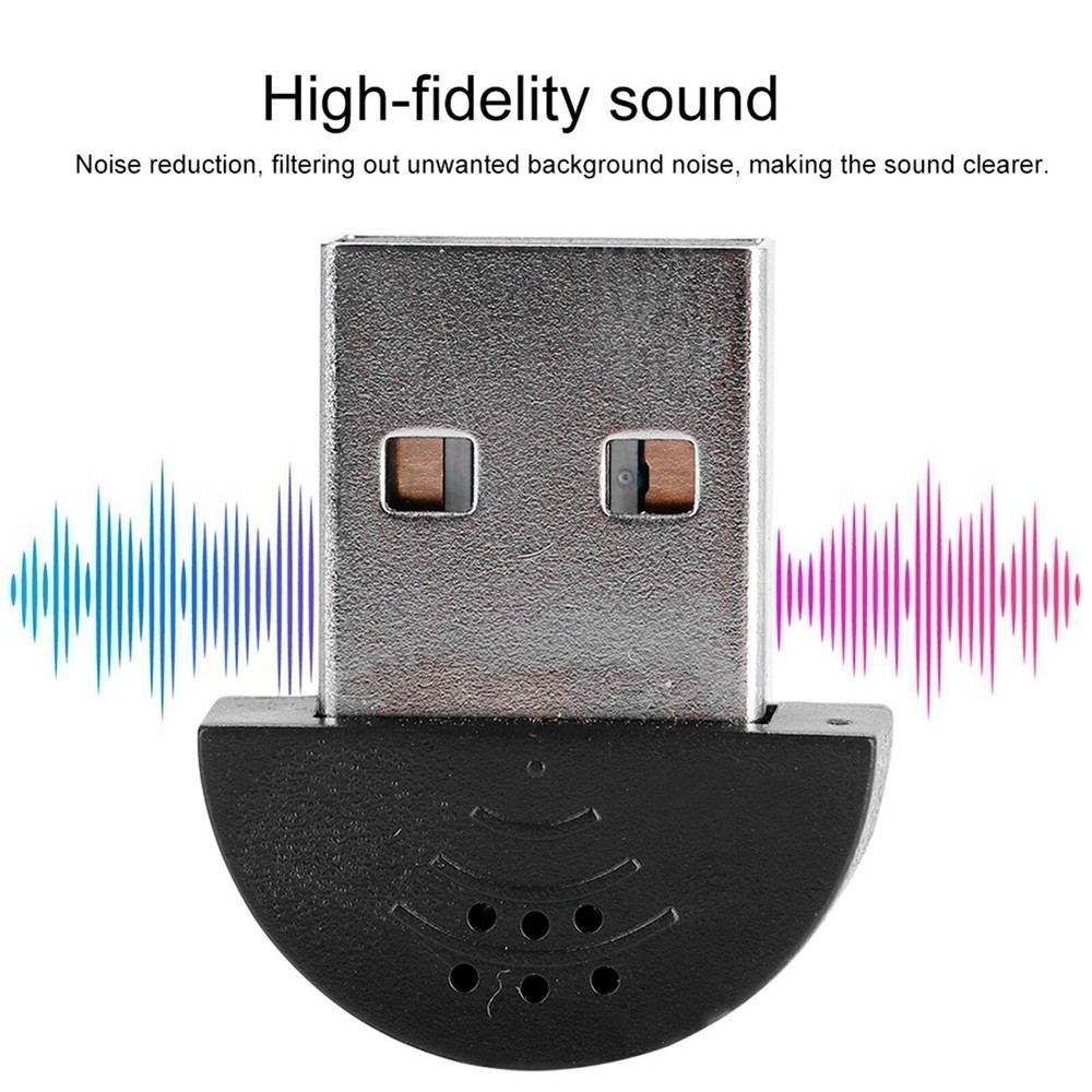 USB Mini Studio Speech Microphone Recording Audio MIC Adapter For Computer PC