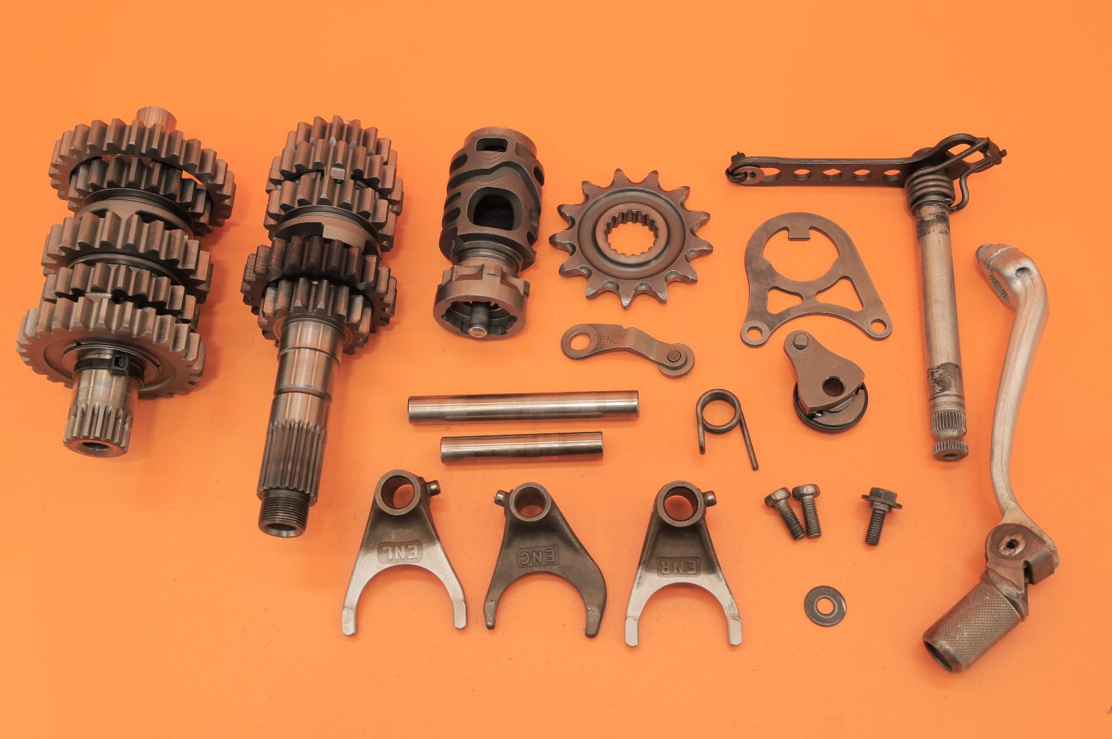 2009 09-12 CRF450R CRF450 Transmission Set Gearbox Main Counter Shaft Shift Fork