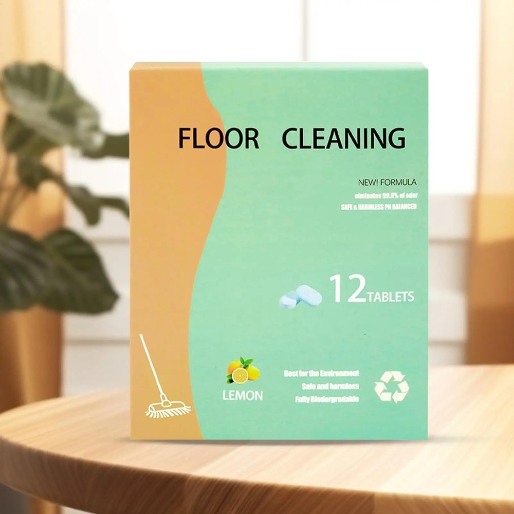 SOPAMI 12pcs Floor Cleaning Solution Tablet Deep Cleans For Multiple Hard Floors
