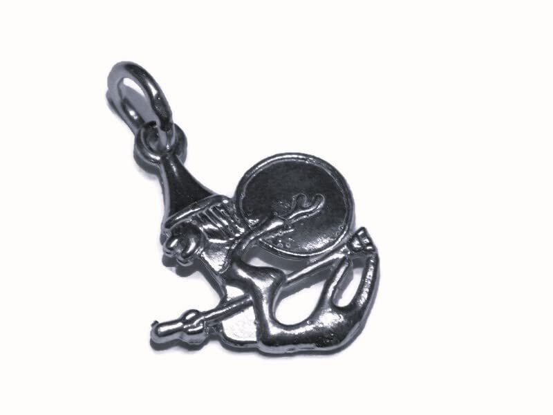 Flying Witch Charm Pendant .925 Sterling Silver