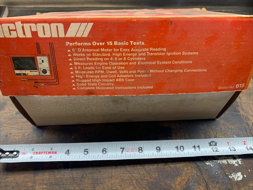 Vintage Actron 615 Engine Analyzer & Electrical System Testing W/ Box + Manual