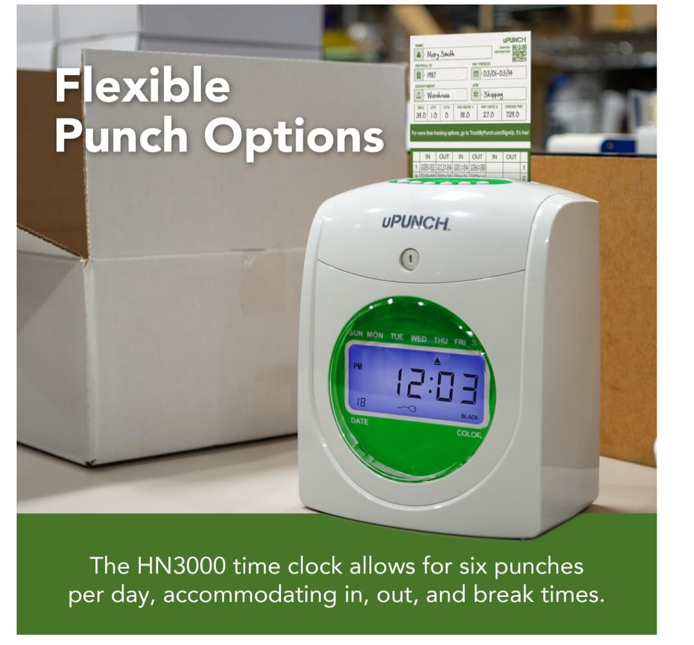 uPunch HN3500 Advanced Time Clock Bundle for Small Business: Complete...
