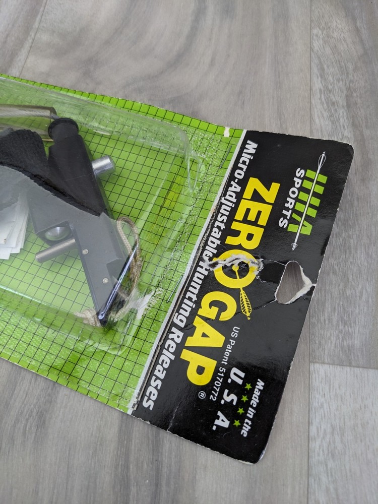 Made In USA-NOS - Zero Gap Micro Adjustable Bow Hunting Squeezer Rope Release