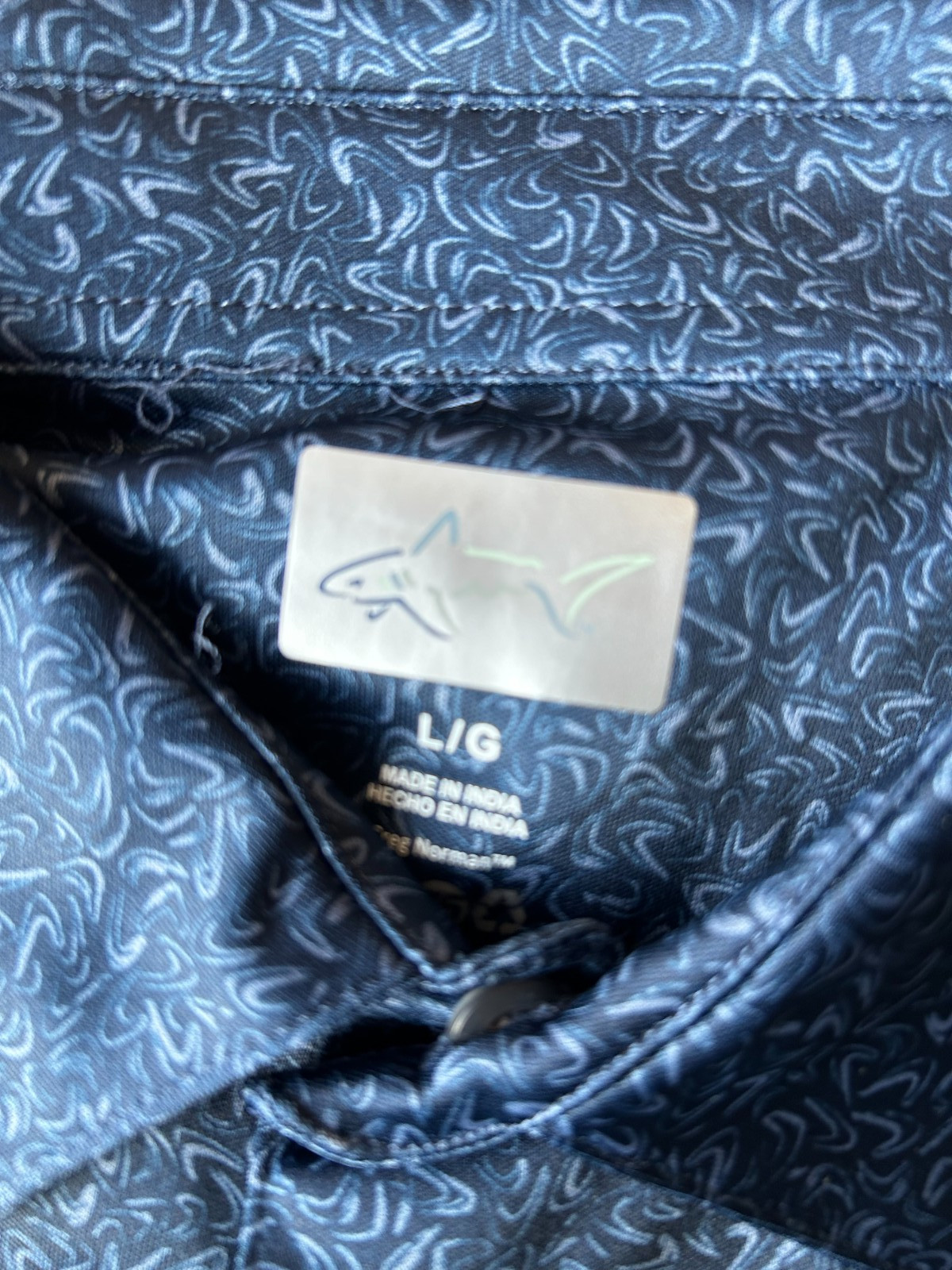 Greg Norman ML75 Men's Short Sleeve Polo Shirt Navy Size L