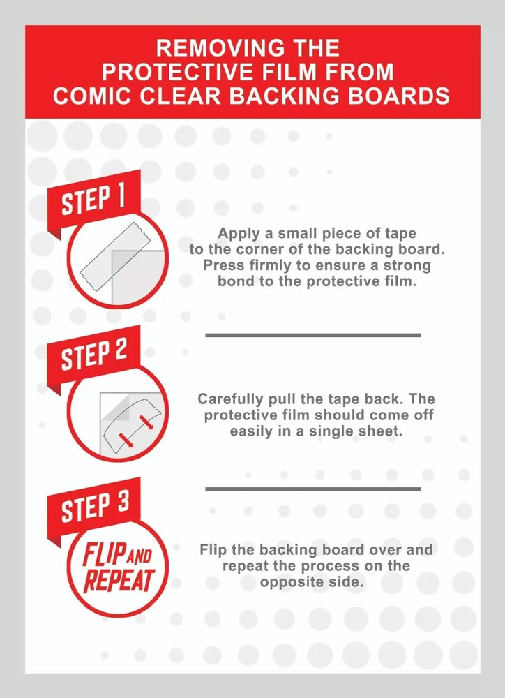 50 Clear Comic Book Backing Boards (Current) Archival Plastic Clear Comic Boards
