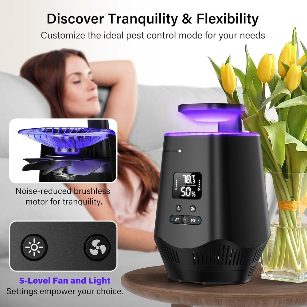 Fruit Fly Traps for Indoors Smart Flying Insect Trap Temperature Humidity Sensor