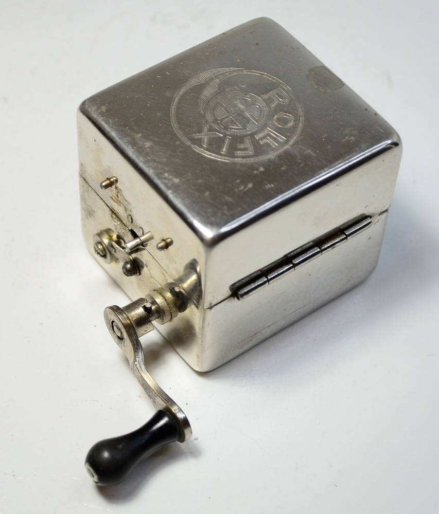 BROKEN Rollfix Mond Extra German Mechanical Razor Blade Sharpener Machine Vtg