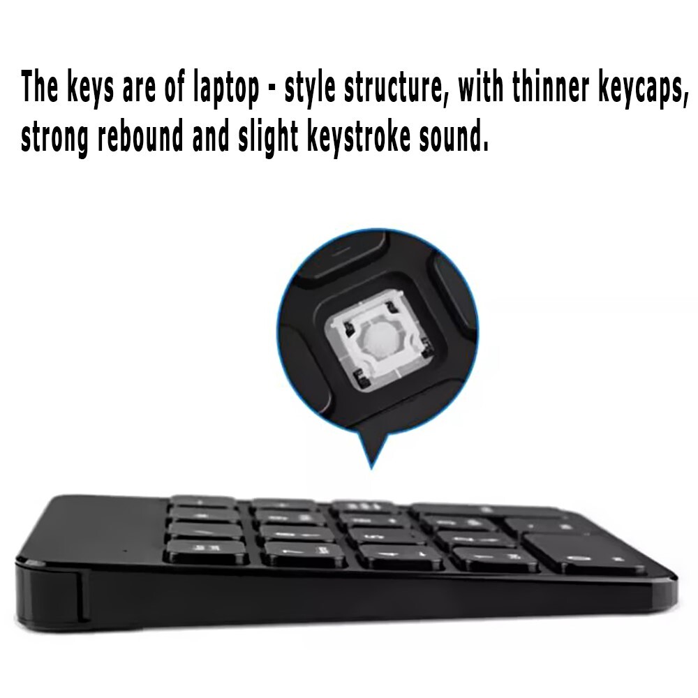 User-Friendly Wireless Bluetooth Digital Keypad - Compact Design, Big Function