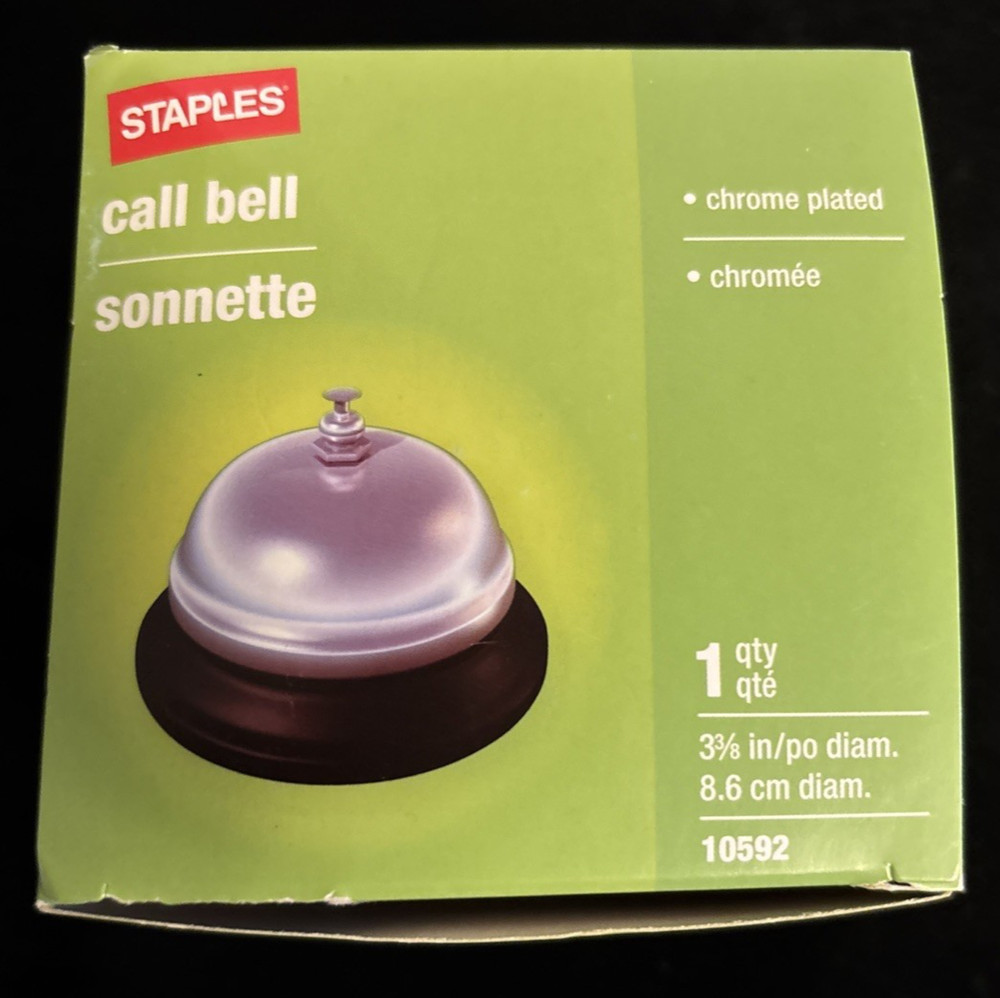 STAPLES CALL BELL chrome plated