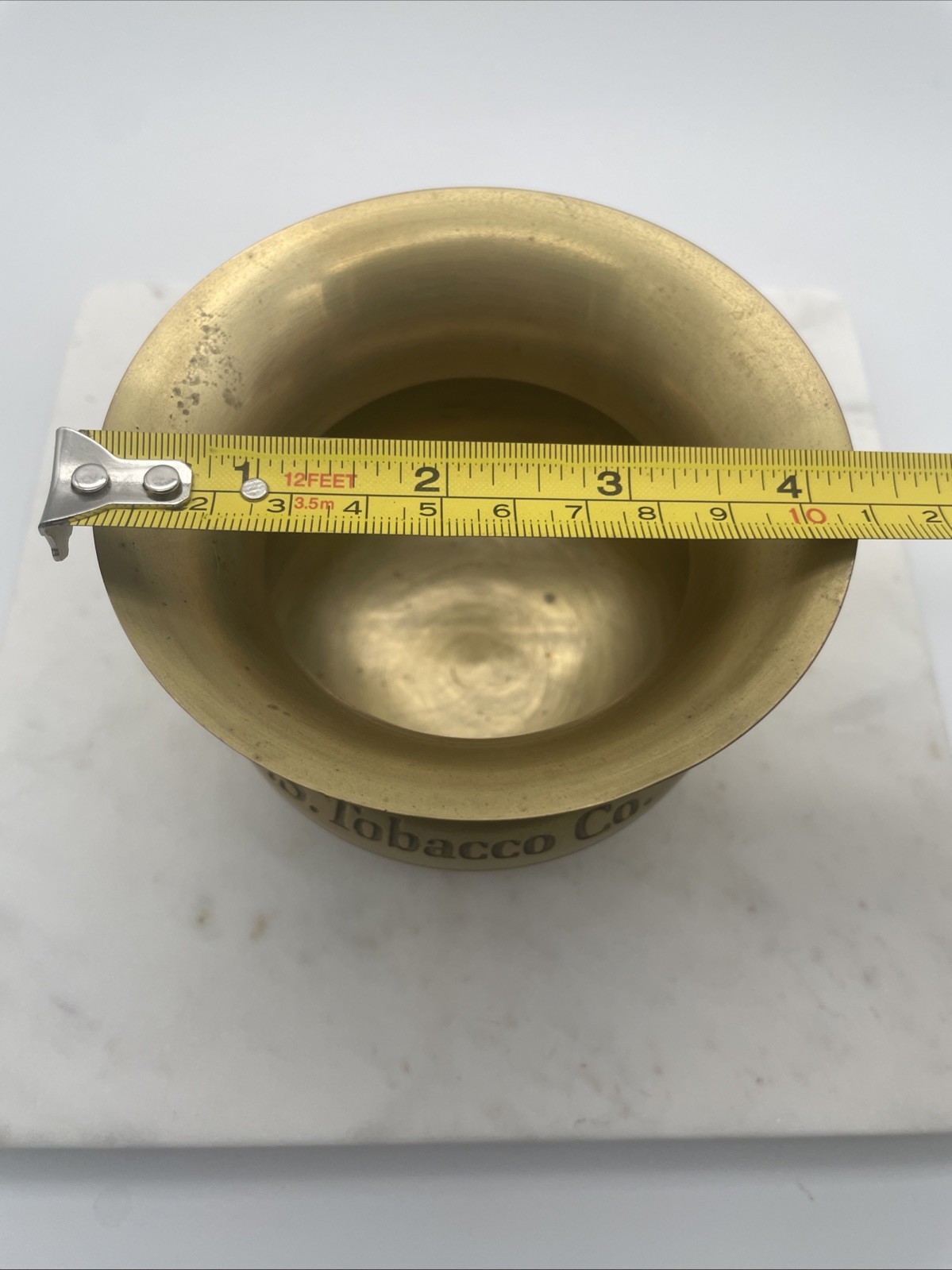 Vintage Brass Mini U.S. Tobacco Co Spittoon Ash Tray Decorative Piece