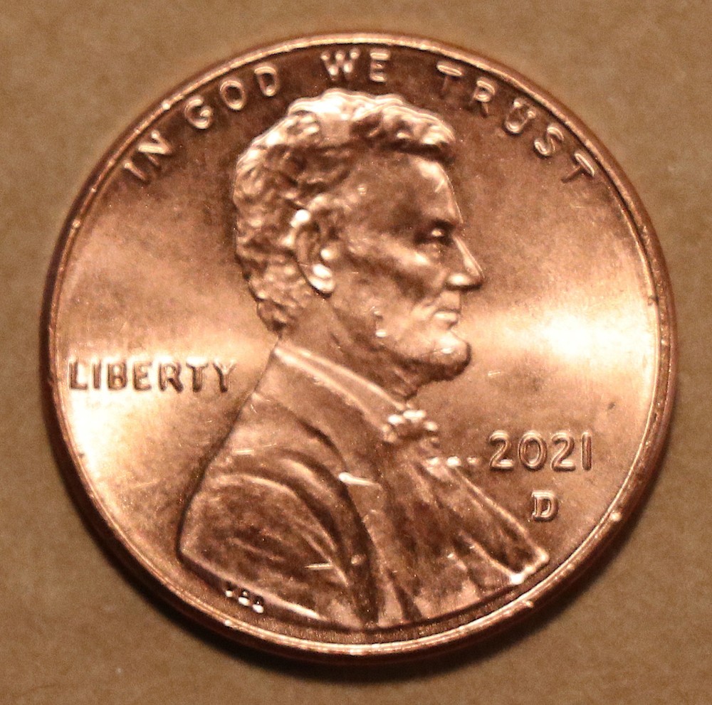 2021 D Lincoln Shield cents BU