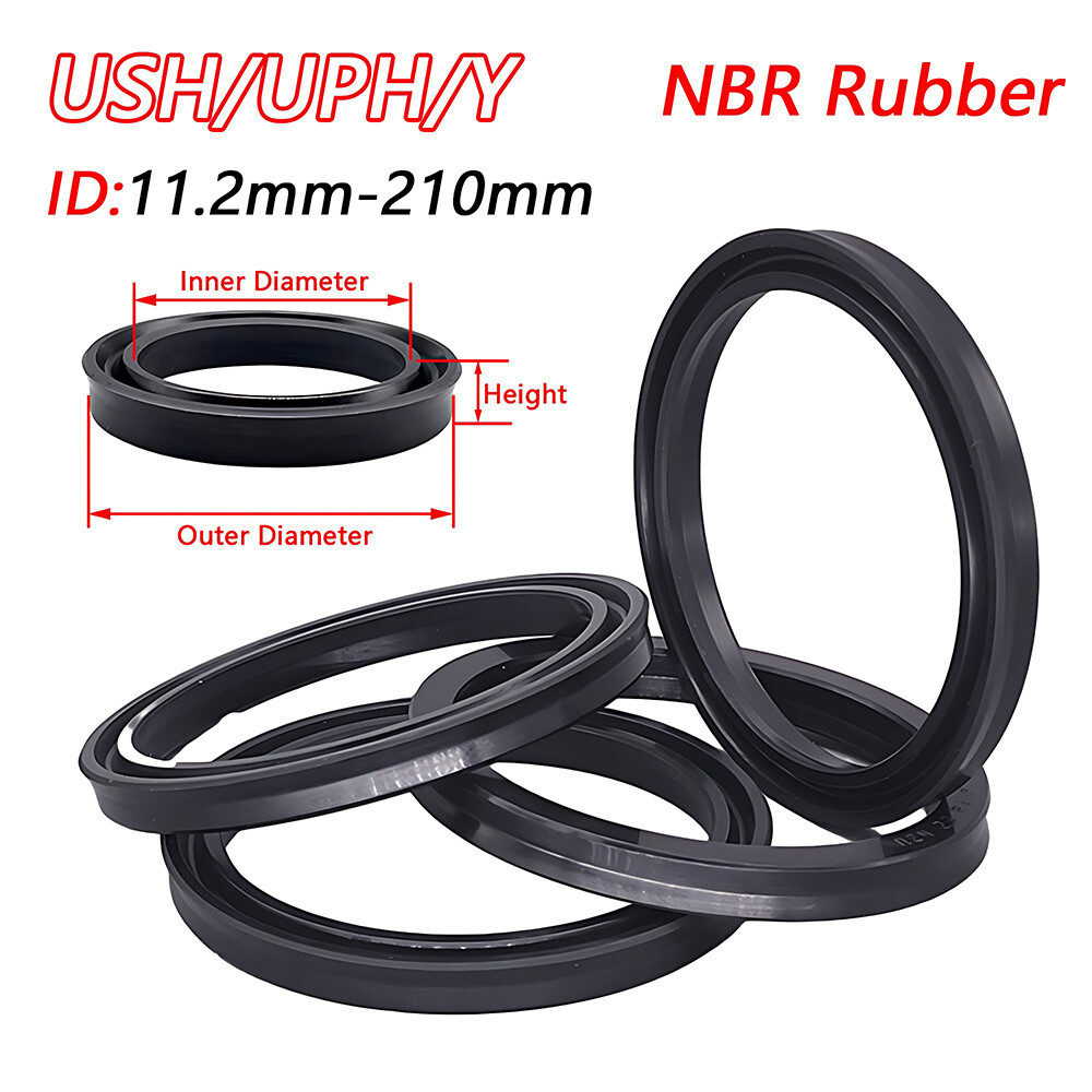 USH/UPH/Y Oil Seal Ring Hydraulic Cylinder Piston Hole Shaft Seal NBR Lip Seal