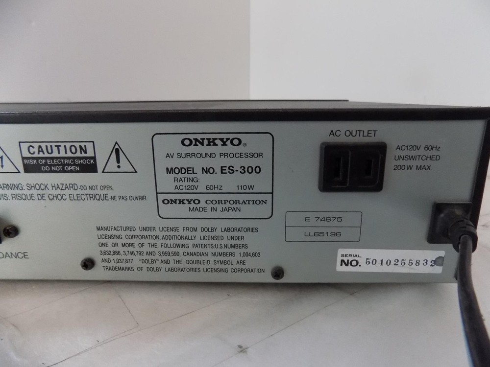 ONKYO ES-300 AV SURROUND PROCESSOR