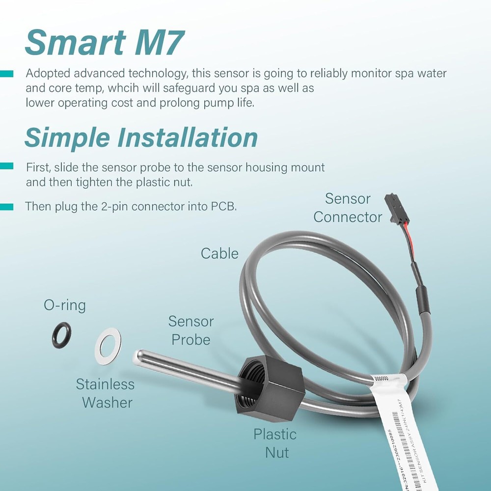 for Balboa M7 Sensor Temp/Hi Limit Sensor Dual Purpose Sensor Temp 1/4" Sensor