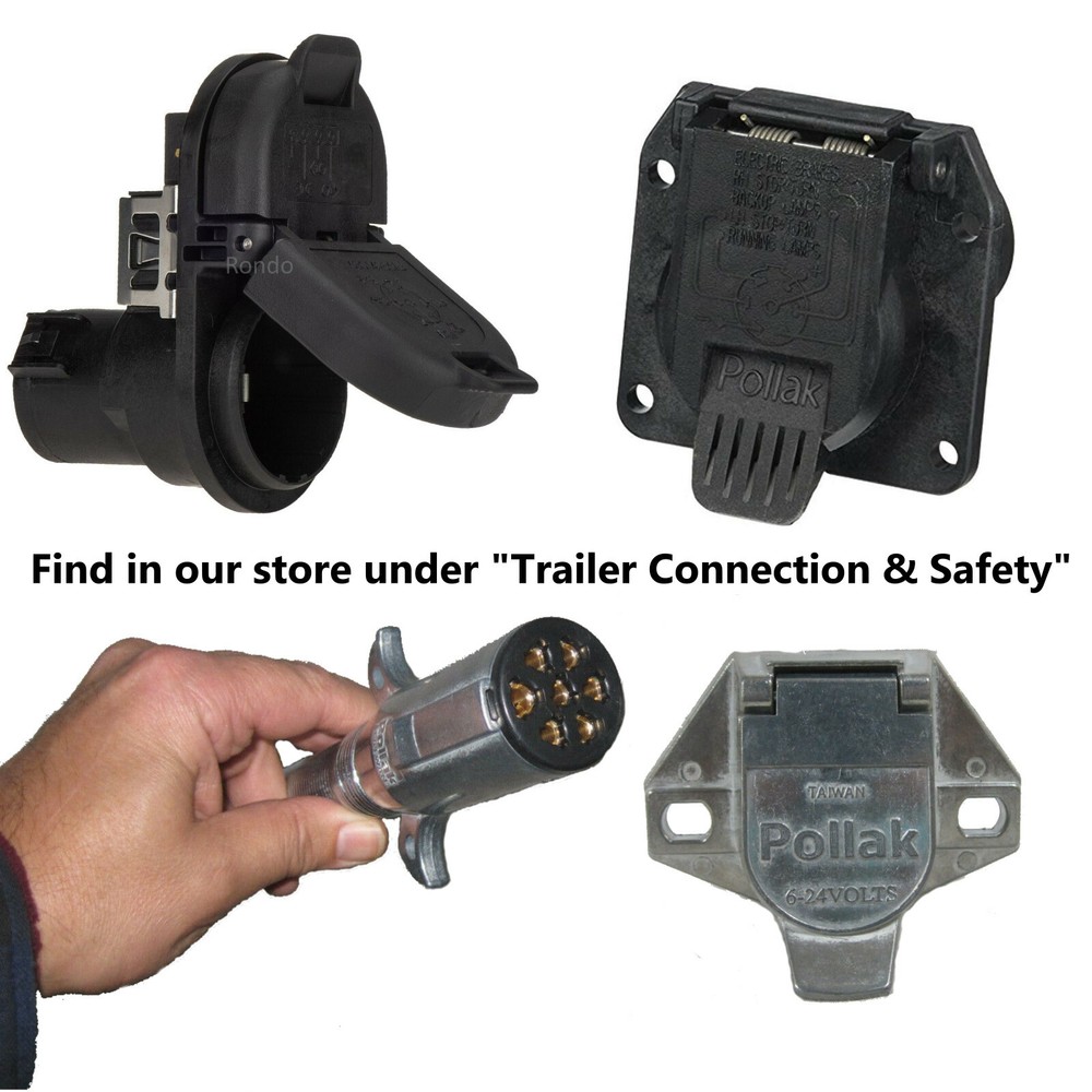 Pollak 7 Pin Trailer Light Plug Trailer side 12V