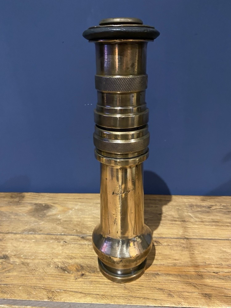 Antique Solid Brass Fire Hose Nozzle