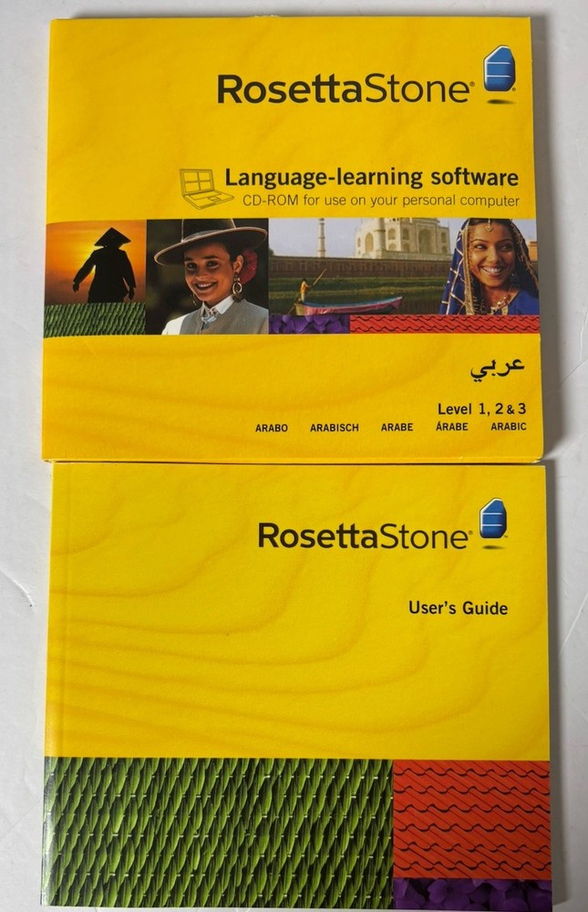 Rosetta Stone Arabic Levels 1-3 Version Interactive Software CDs w/ New Headset