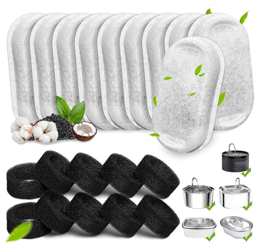 Kitty Spout Cat Water Fountain Filters for 3.2L/108oz Stainless Fountain Dog PET