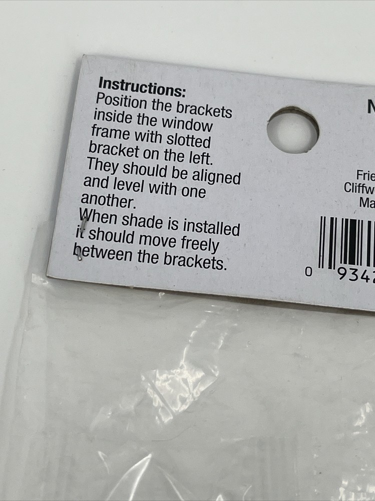 Friedland 263P-1PR Silver Inside Mount Spring Roller Shade Bracket with Hardware