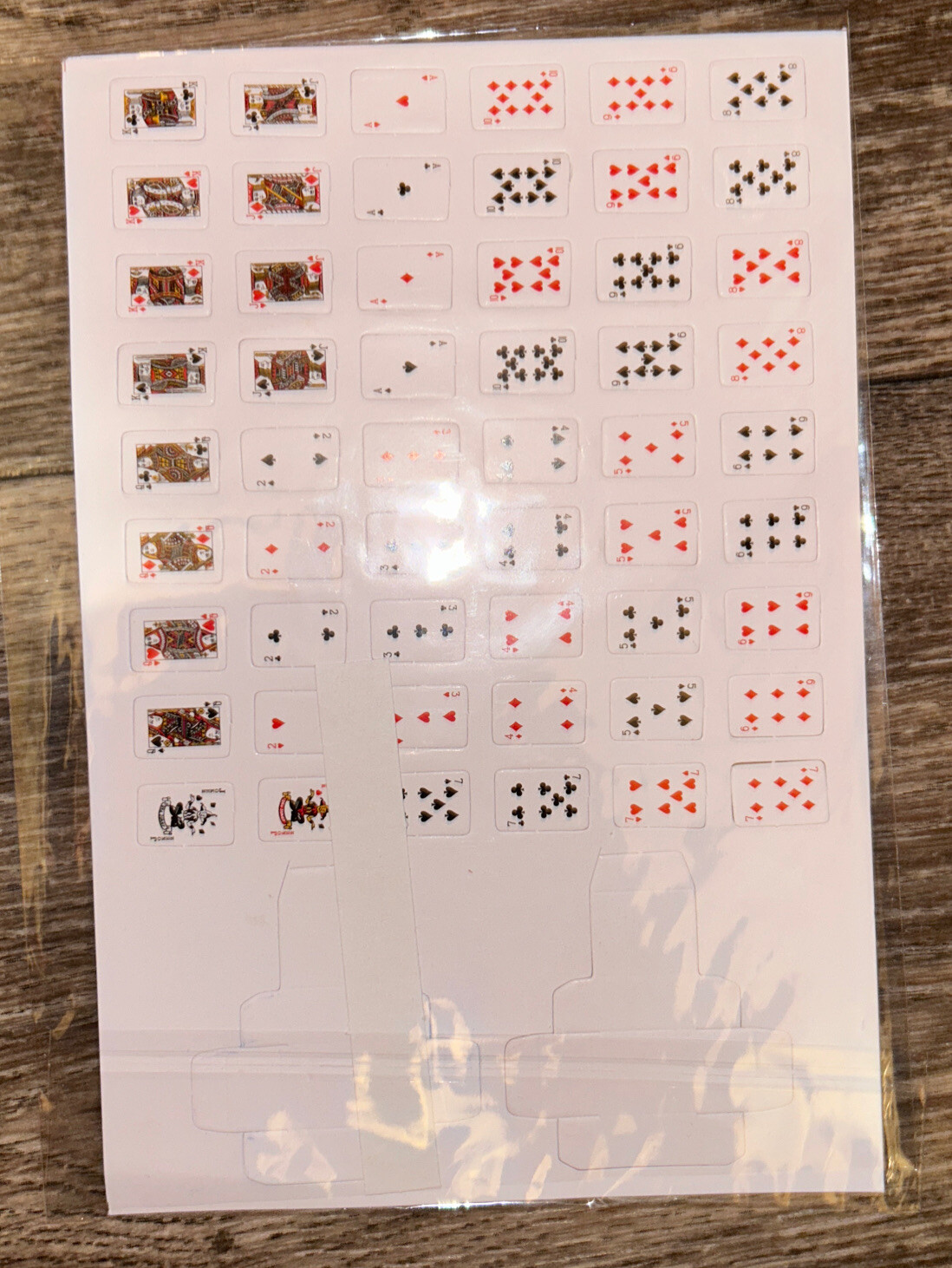 Mini Plastic Coated Poker Playing Card Deck 1.5cm/0.59in x 1cm/0.39in