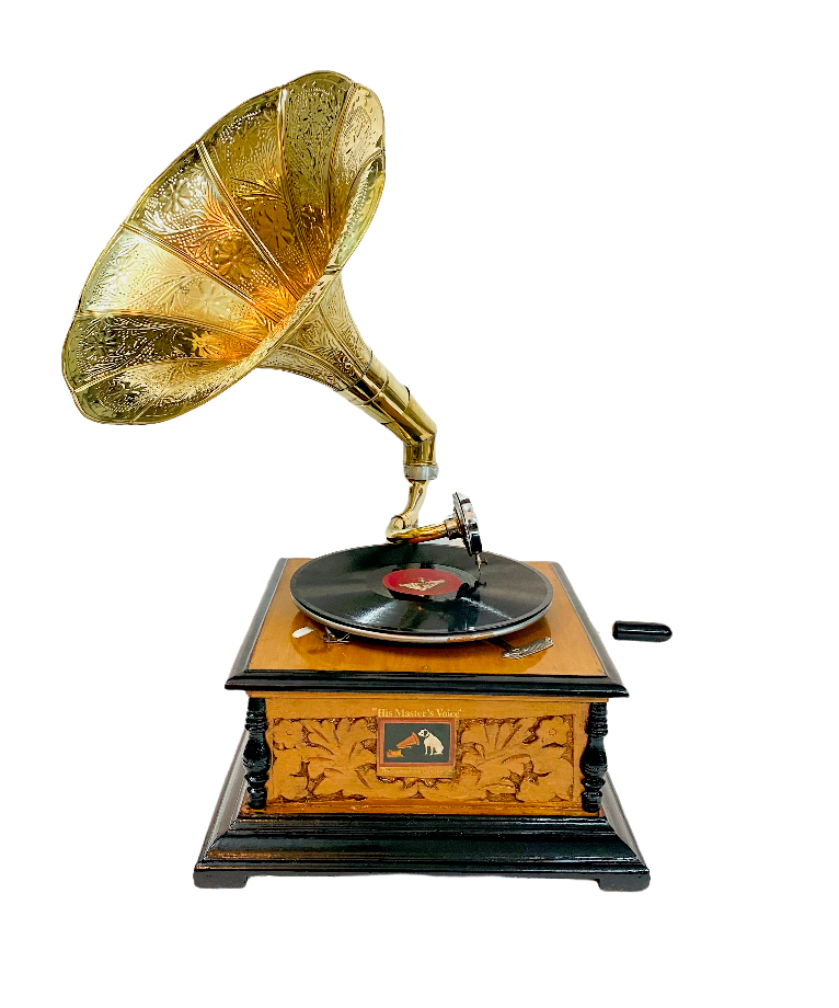 Collectible Gramophone Fully Working Phonograph, win-up record player Gramophone