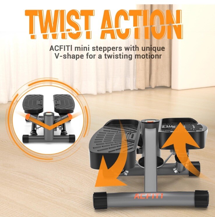 Steppers for Exercise at Home,Adjustable Height Mini Stepper with Resistance Ban