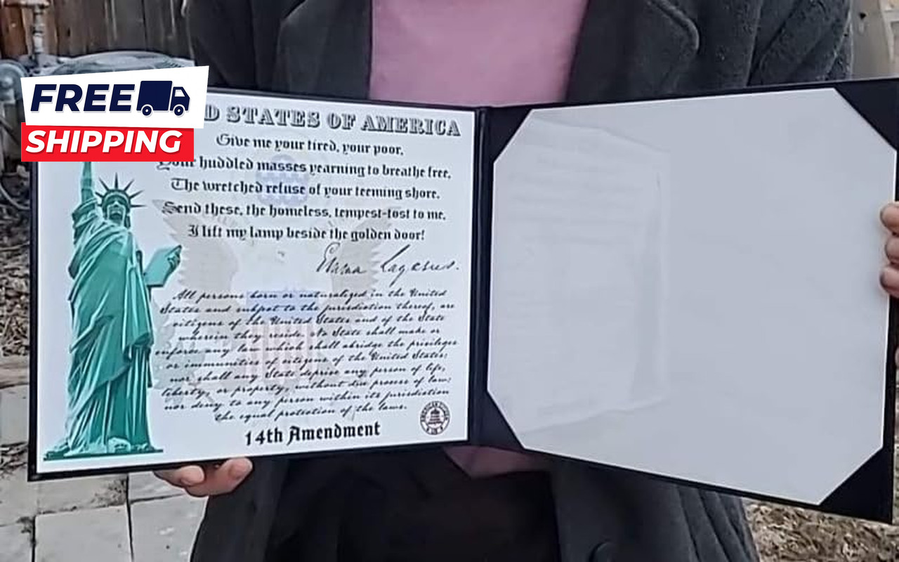 U.S. Citizenship and Naturalization Certificate Holder. Gold American Eagle Logo