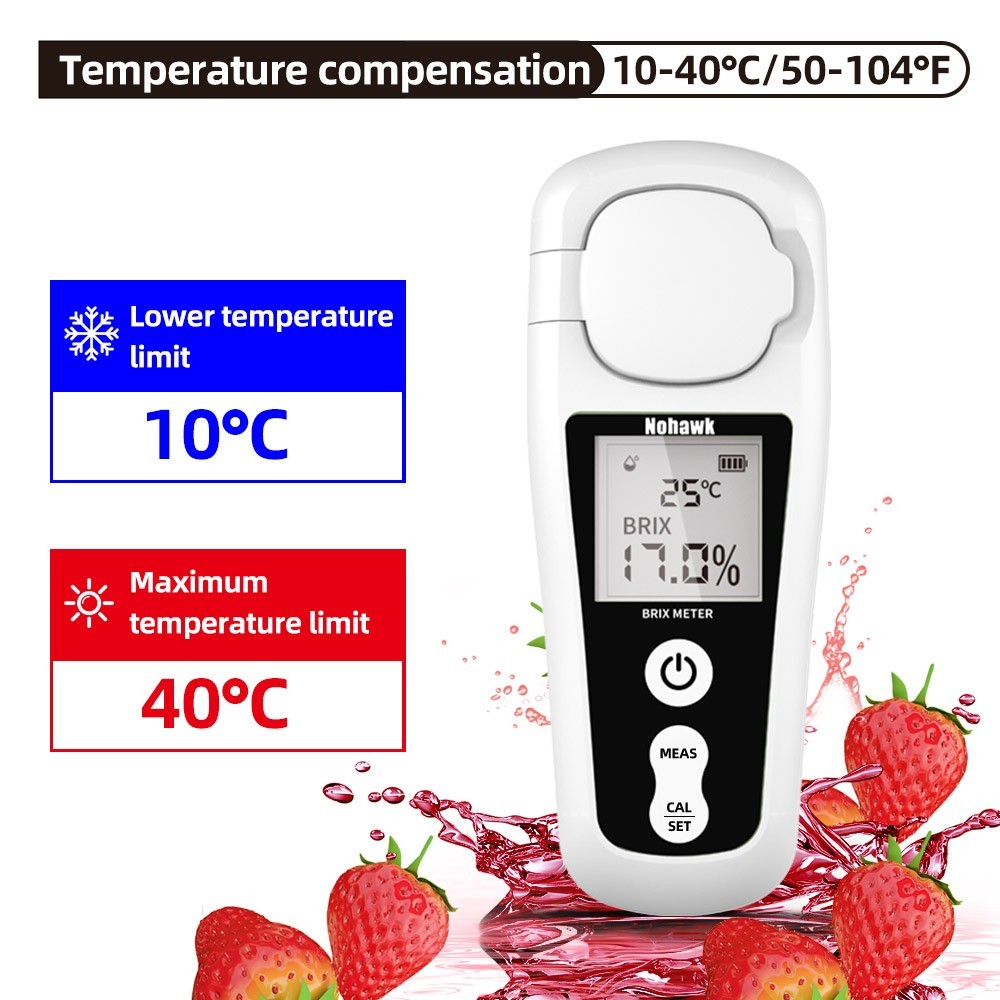 Digital Refractometer Test Sugar Drinks Brix Professional Saccharometry