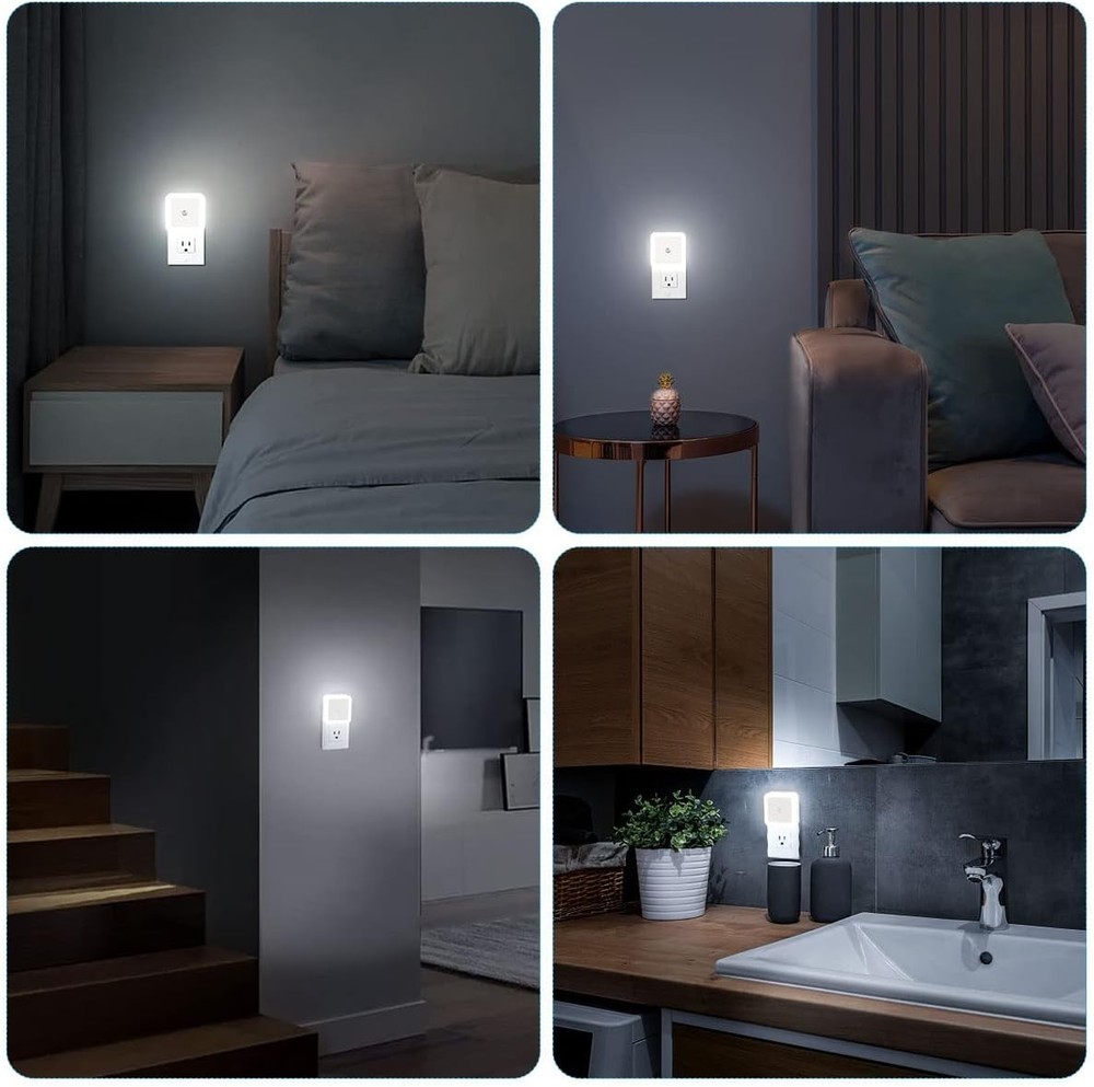Sujeet Night Light, Lights Plug into Wall [8 Pack], 8 Pack, Soft White