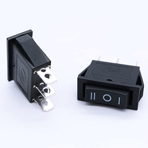 6pcs Momentary Rocker Switch Snap-in Toggle Power Switch SPDT (ON)-Off-(ON) 3