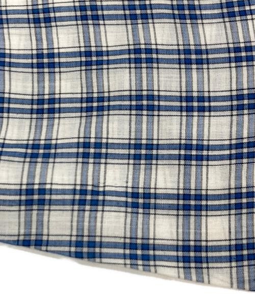 J.C.PENNY Check shirt White× Blue