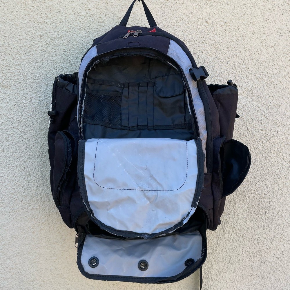 Rawlings Baseball T-Ball Softball Backpack Black Silver
