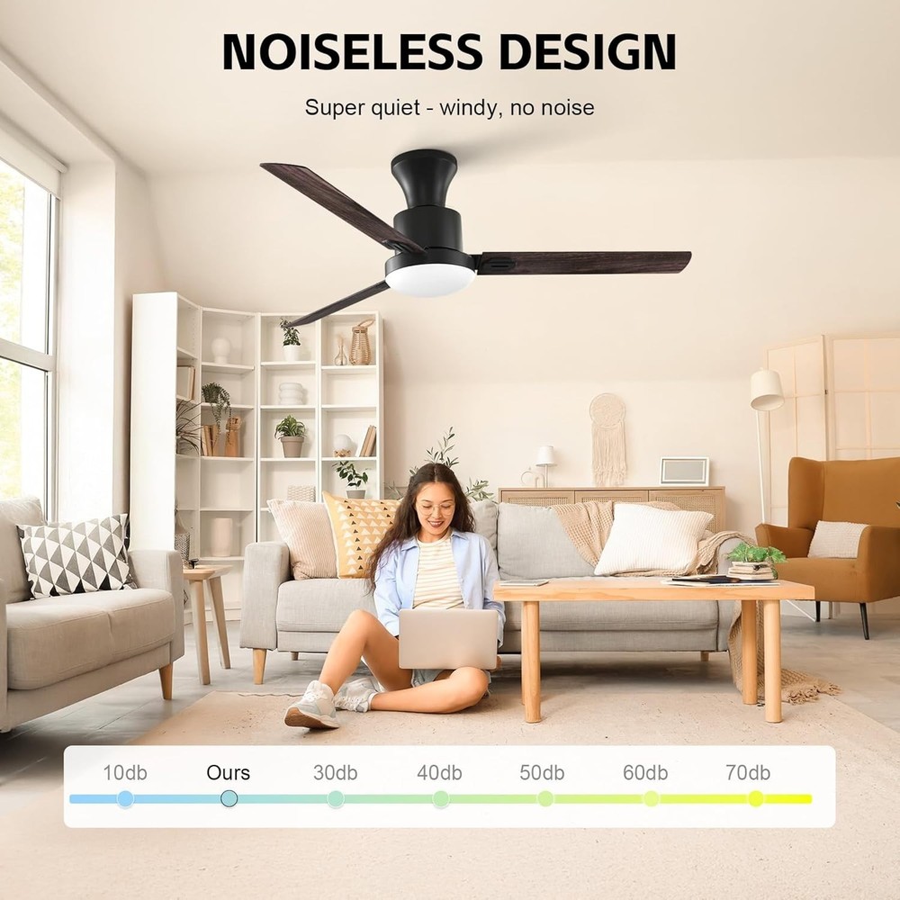 Indoor/Outdoor Ceiling Fan with Smart App & Memory Light