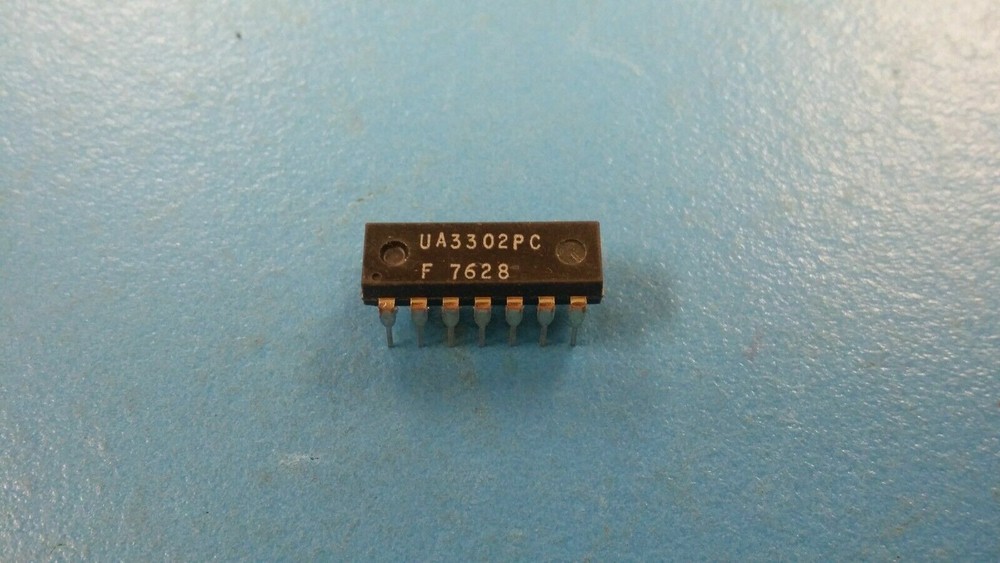 (2 PCS) UA3302PC Comparator, 4 Func, 40000uV Offset-Max, BIPolar, PDIP14