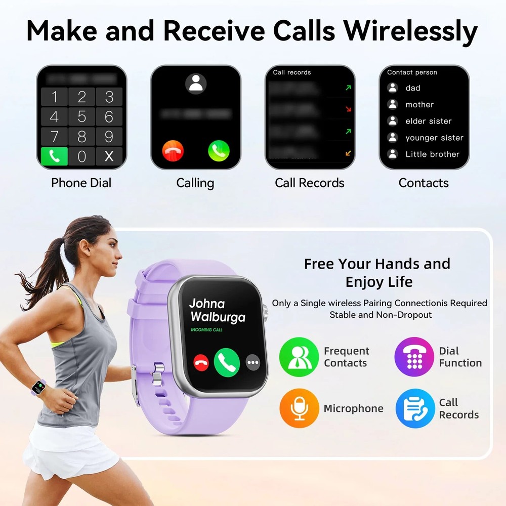 Women's Smart Watch Bluetooth SmartWatch For Apple iPhone iOS and Android